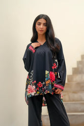 Dhalia - Contemporary Short Shirt with floral Prints and Matching Trousers